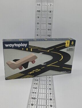 waytoplay Runway Toy Road/Runway Track Set 8pc Flexible Waterproof, Age 3+